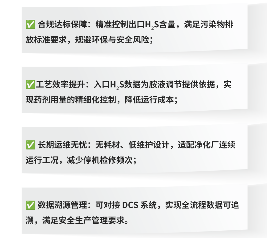 一念畅谈 | 天然气脱硫专题·处理厂脱硫工段H2S含量在线监测全方案插图4 一念畅谈 | 天然气脱硫专题·处理厂脱硫工段H2S含量在线监测全方案插图4